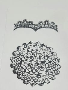 The Long awaited Tim Holtz Stamping Platform 2 Living Creatively with Fibro | Dovecraft Doily Stamps