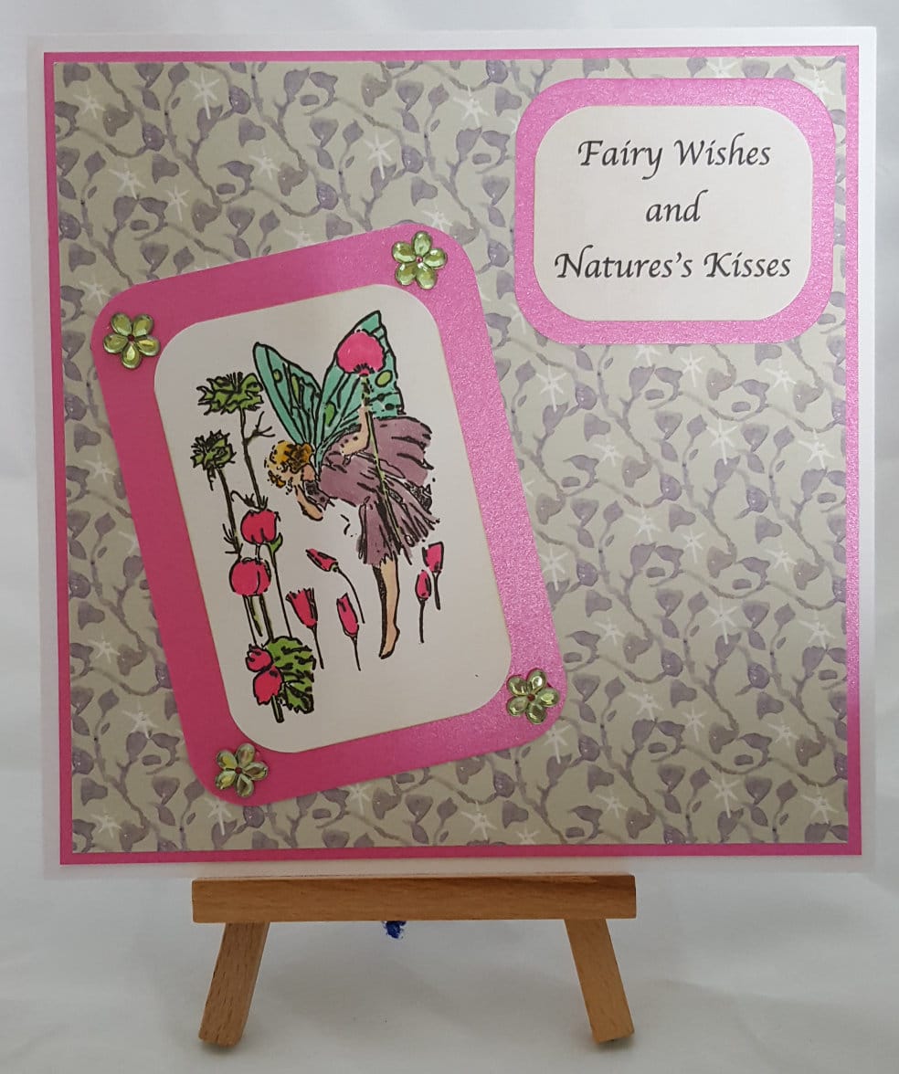 Testing the Fairies of Spring Stamps and Embossing Folder 7 Fairies of Spring Card 1