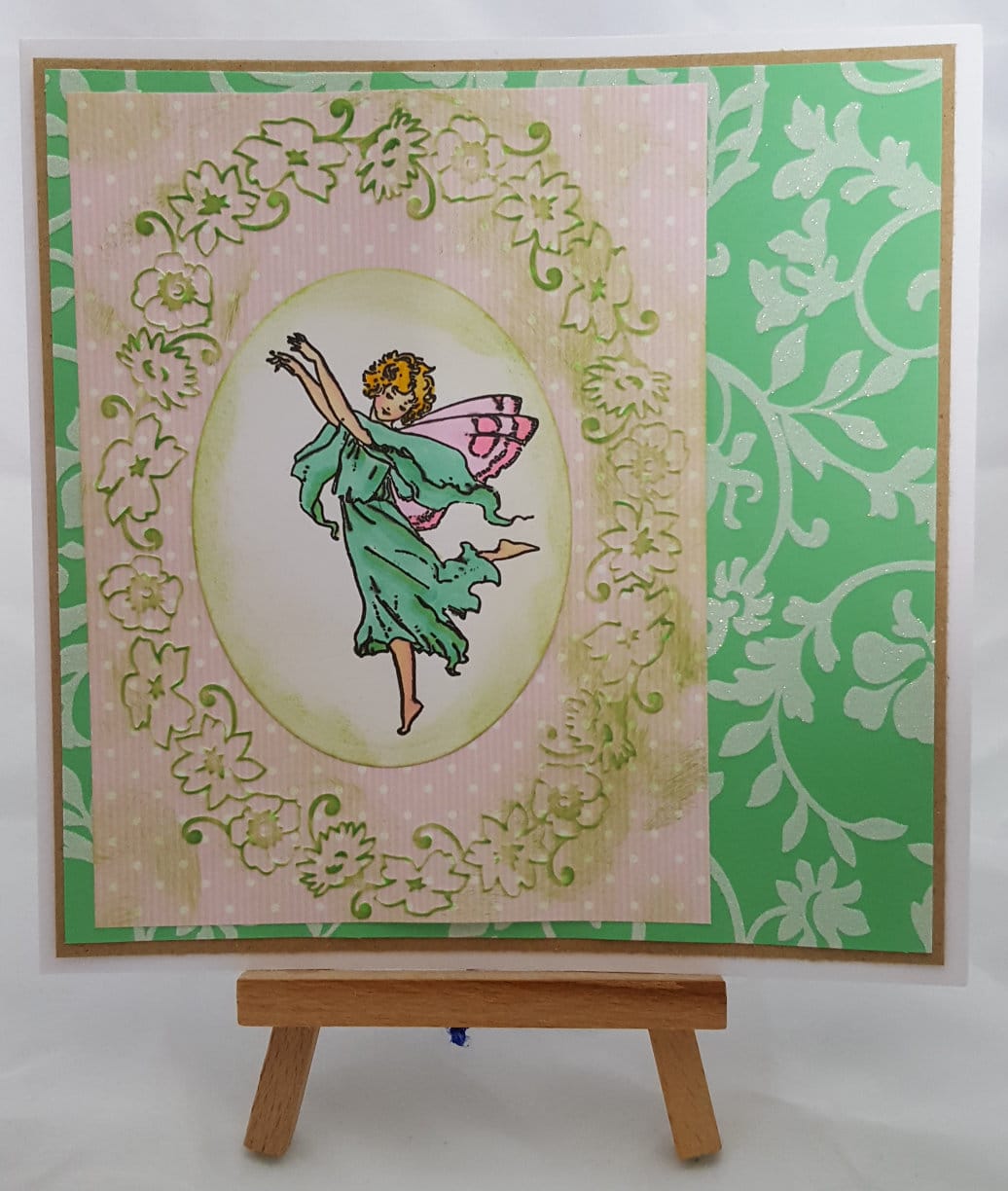 Testing the Fairies of Spring Stamps and Embossing Folder 9 Fairies of Spring Card 3