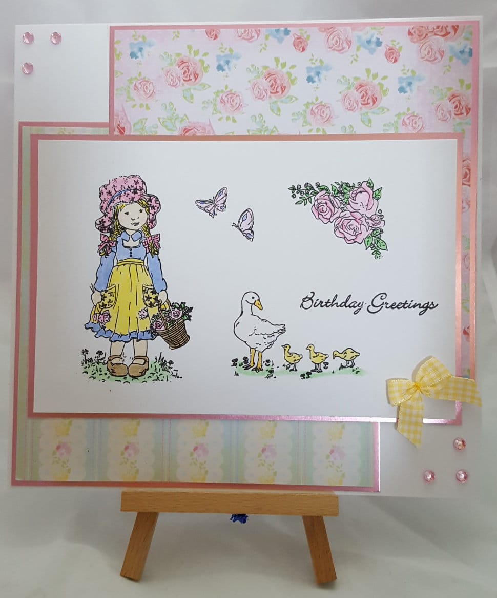 Testing the Lily Rose Stamp Set 4 Living Creatively with Fibro | Completed Lily Rose Card