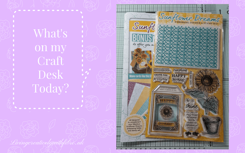 Living Creatively with Fibro | Sunflower Dreams from Papercraft Essentials on my craft Desk