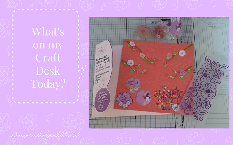 Living Creatively with Fibro | Cherry Blossom Joy on my craft desk
