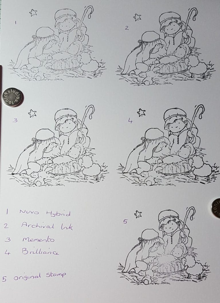 Away in a Manger with Creative Stamping 1 Living Creatively with Fibro | Away in a Manger Ink Off