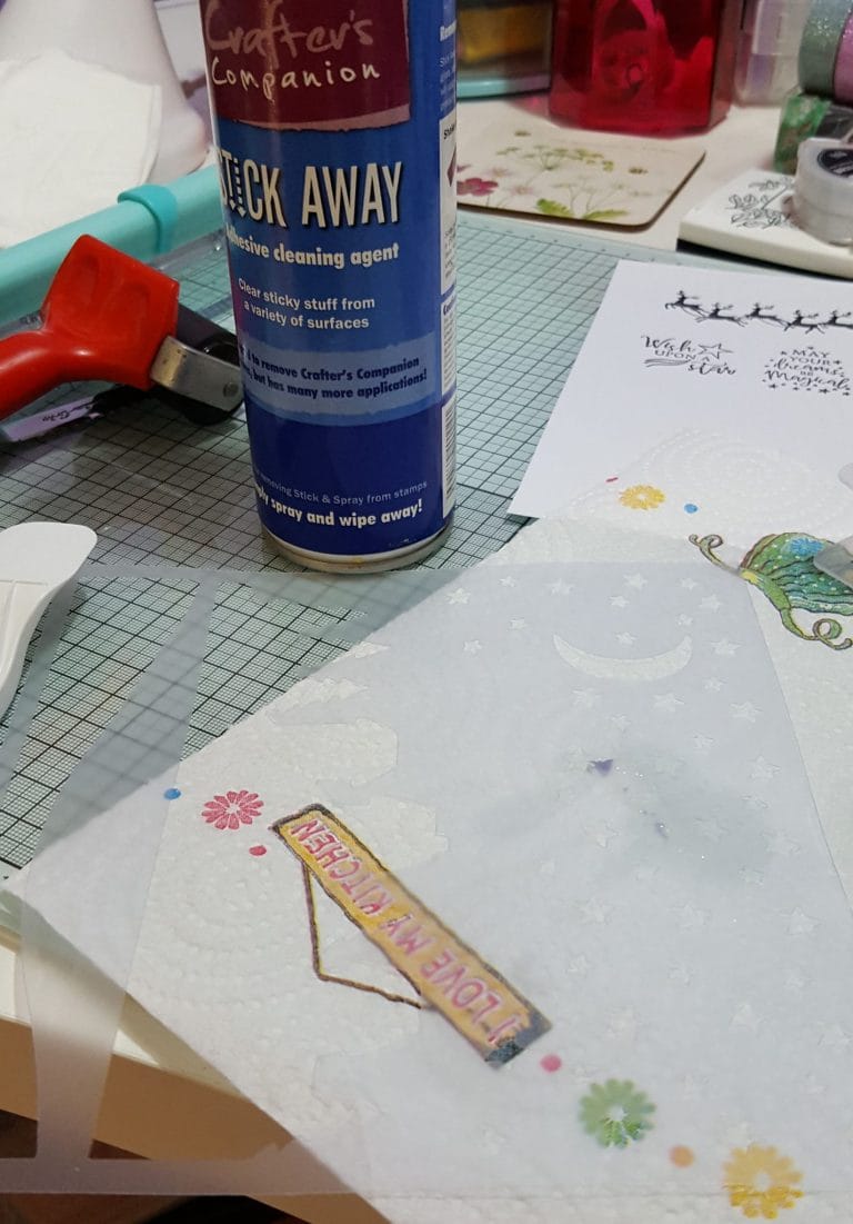 Is it going to be a Starry Night in my craft space? 3 Living Creatively with Fibro | Starry Night Stencil Sticky Mess