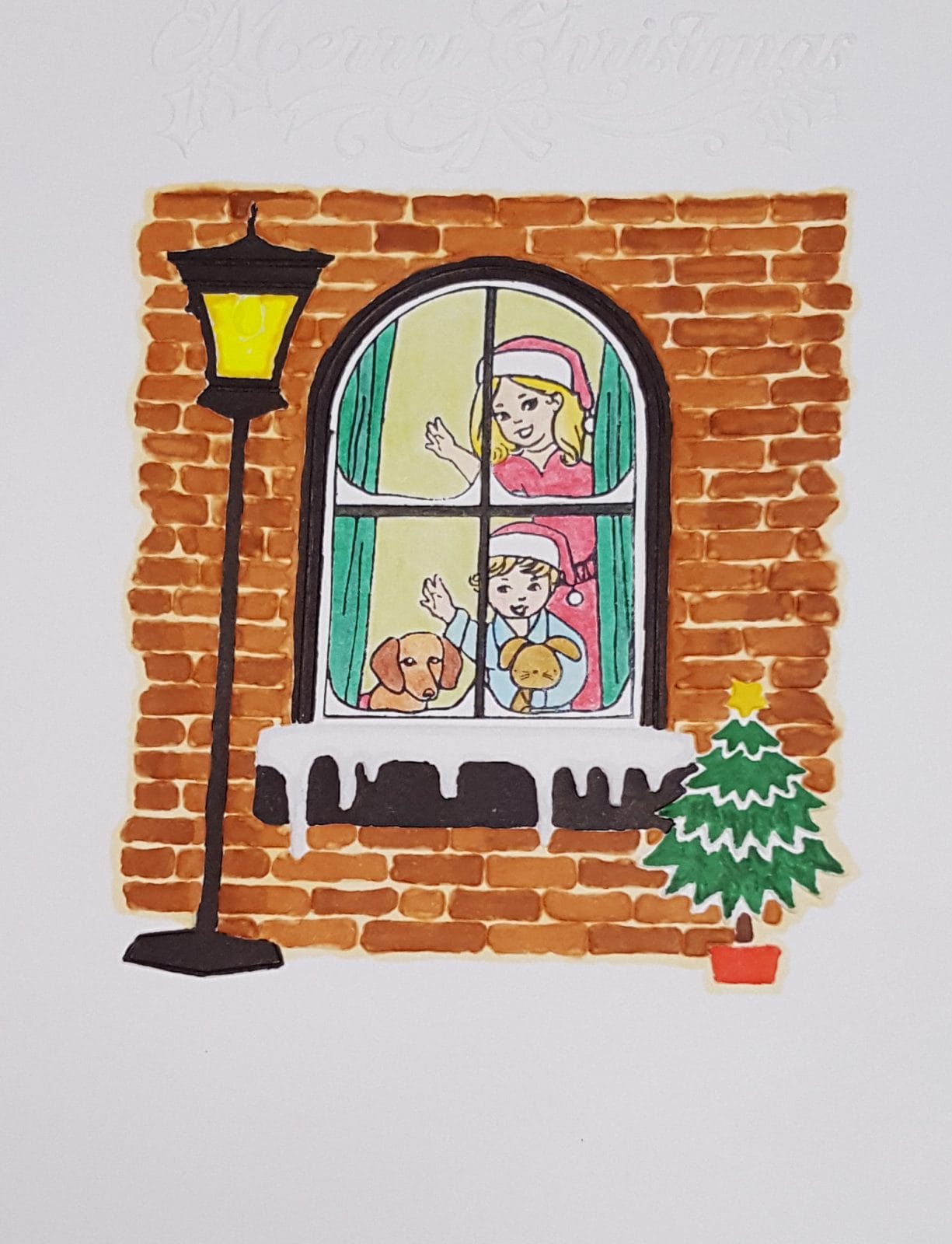 Build-a-Scene Christmas Window 3 Christmas Window Coloured