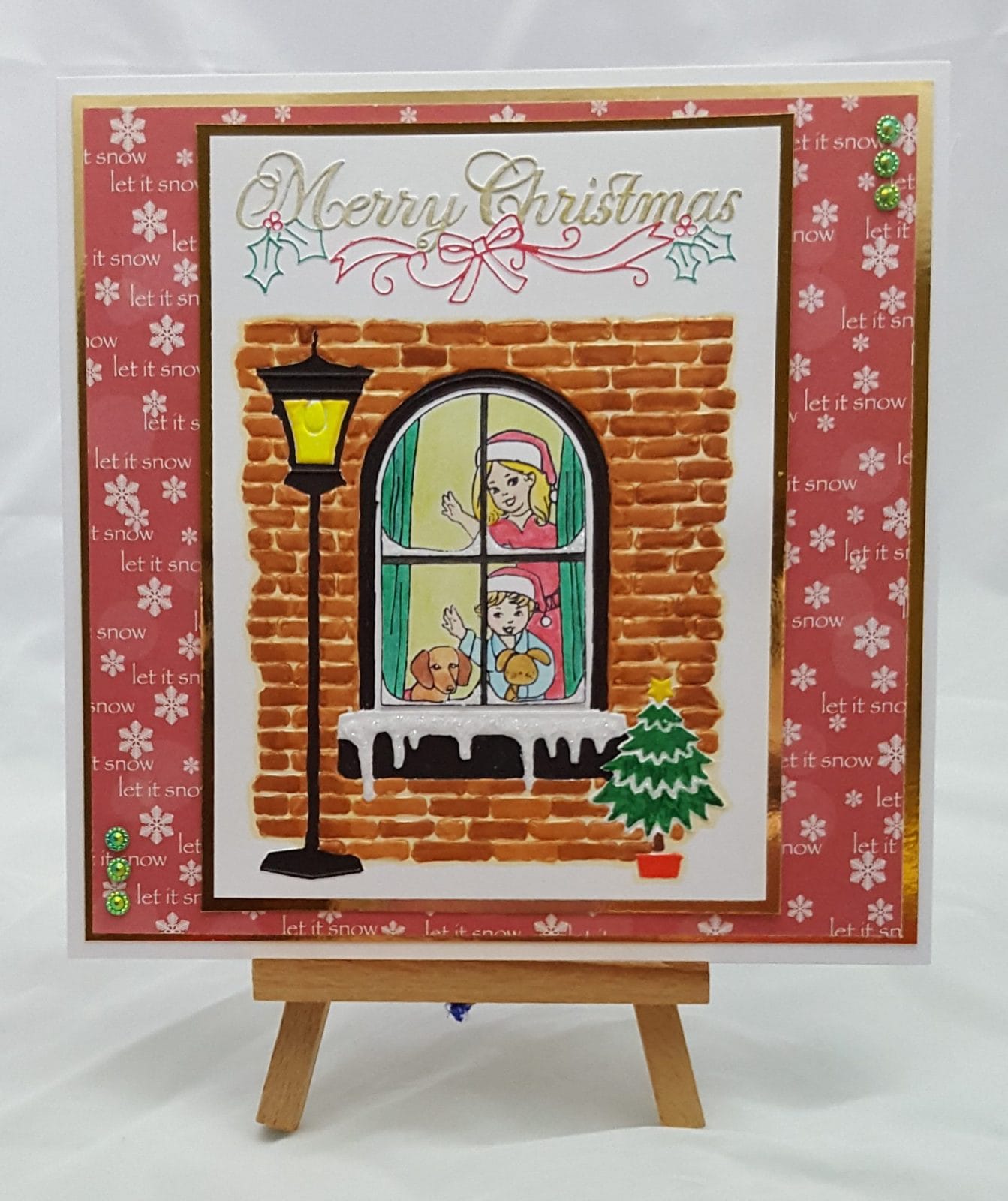 Build-a-Scene Christmas Window 4 Christmas Window Completed Card