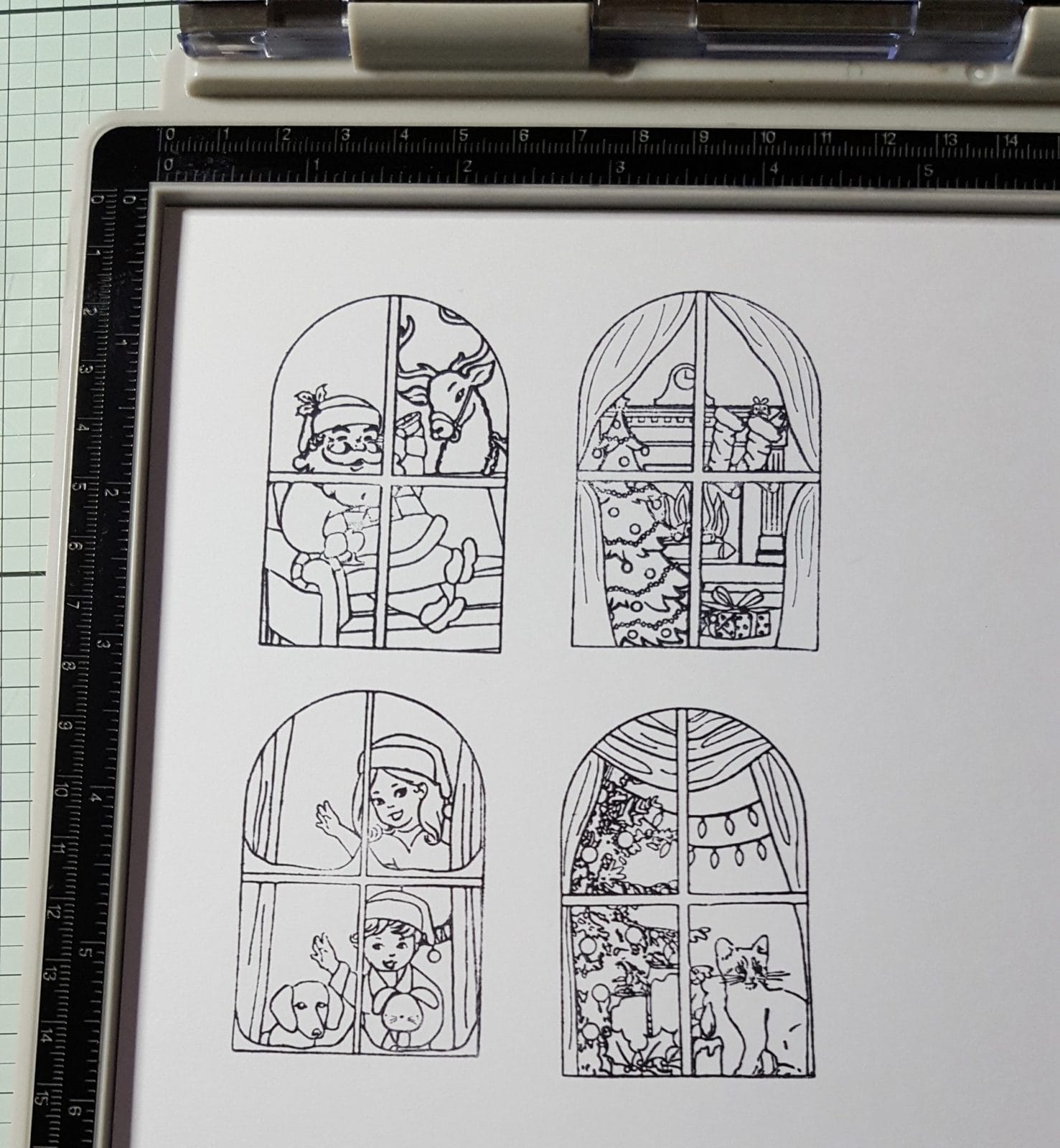Build-a-Scene Christmas Window 2 Christmas Window Stamps