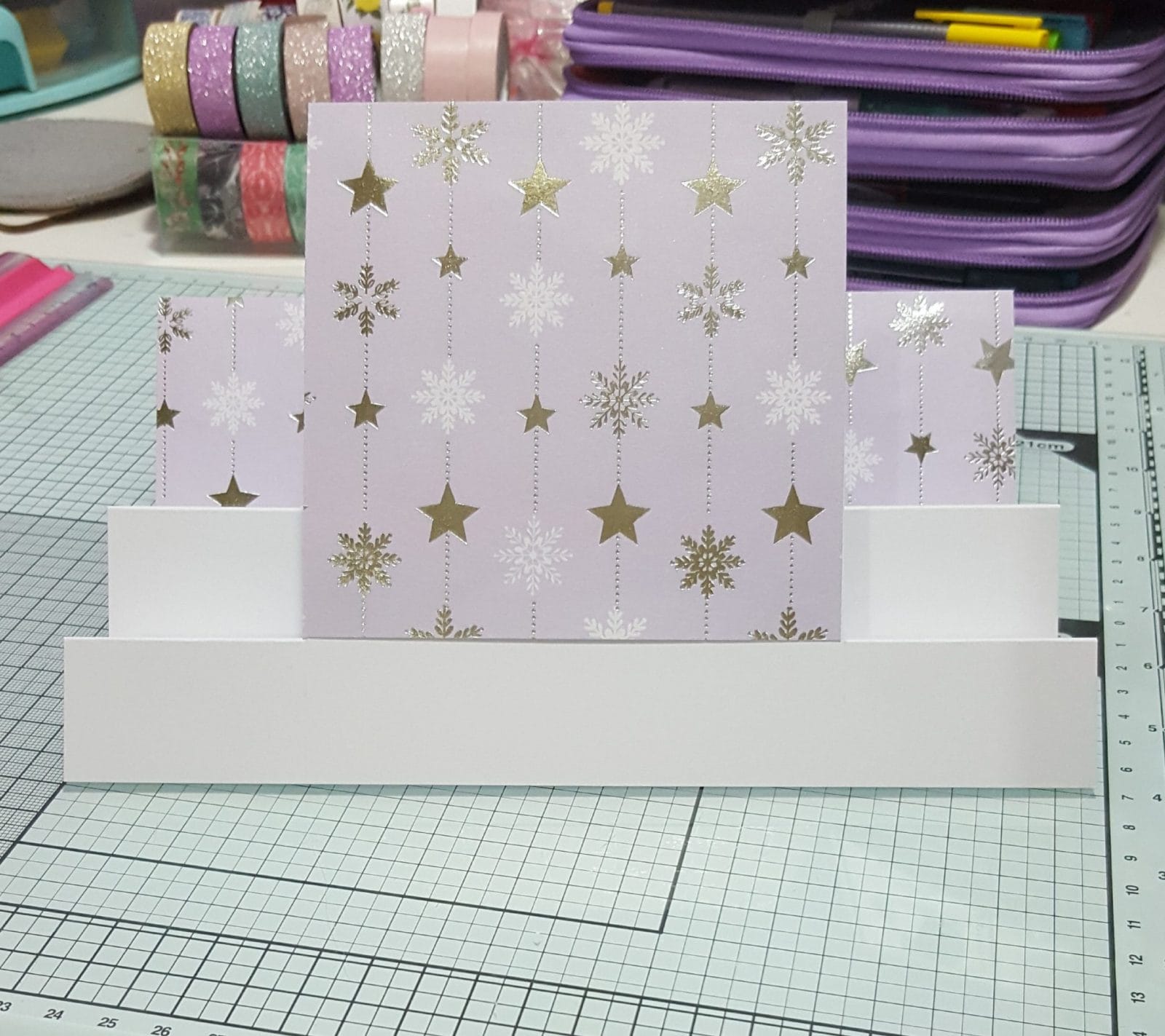 Beautiful Christmas with Peace and Joy 2 Centre Stepper Card