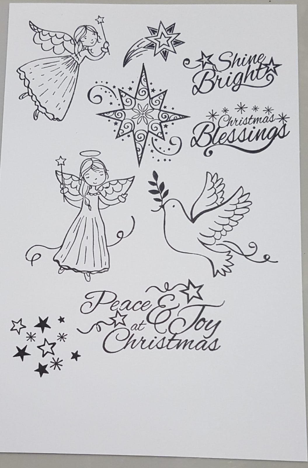 Beautiful Christmas with Peace and Joy 1 peace and joy stamped