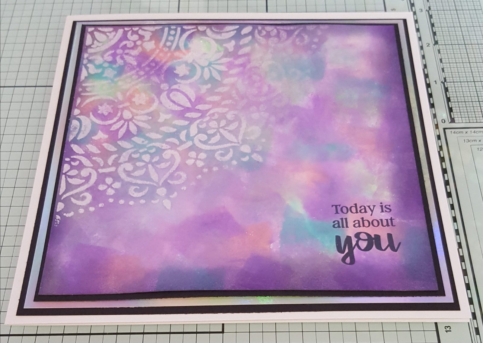 Mandala Stencil design with matting layers Living Creatively with Fibro | Mandala Stencil design with matting layers