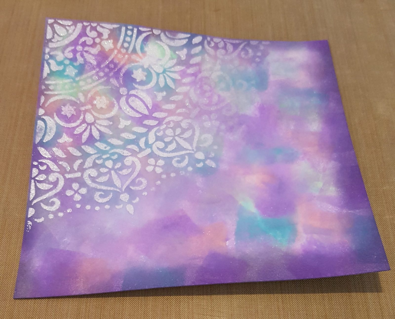 Mandala Stencil design with tidy darkened edges Living Creatively with Fibro | Mandala Stencil design with tidy darkened edges