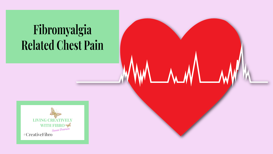 Fibromyalgia related chest pain image of a heart with a pulse rate in front of it